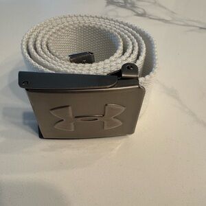 Under Armour White Belt with Metal Buckle
